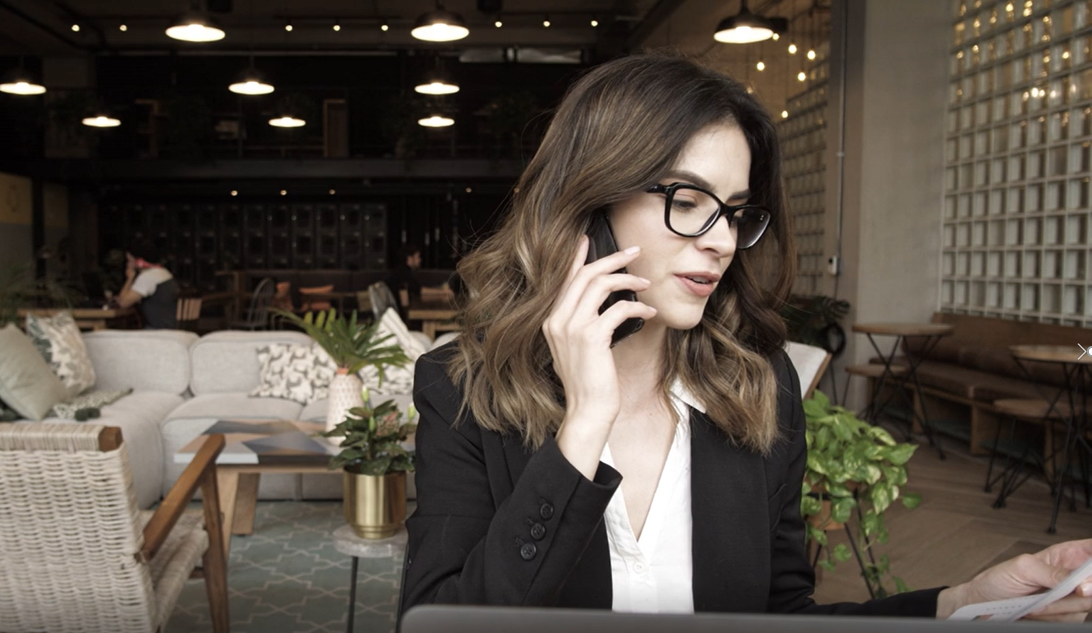 Woman talking in phone